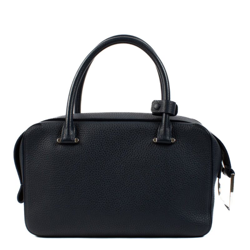 Delvaux Cool Box MM Navy Blue Taurillon Soft Bag
