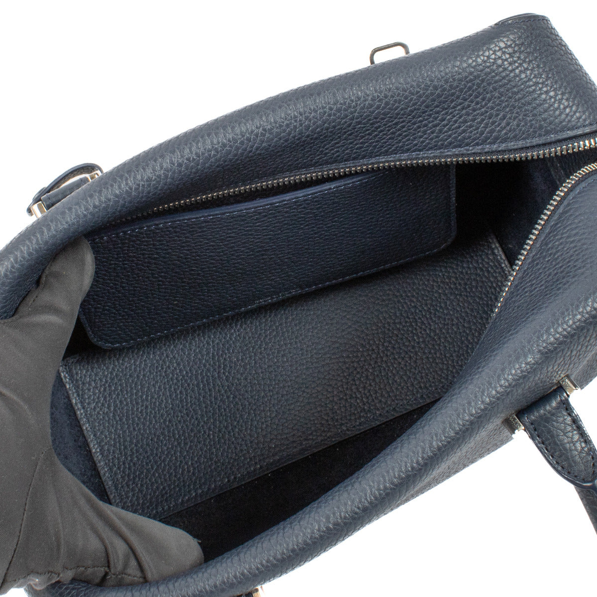 Sac Delvaux Cool Box MM Bleu Marine Taurillon Souple