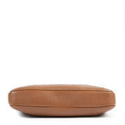 Authentieke Tweedehands Delvaux Cognac Perforated Pouch juiste prijs veilig online shoppen luxe merken webshop winkelen Antwerpen België mode fashion