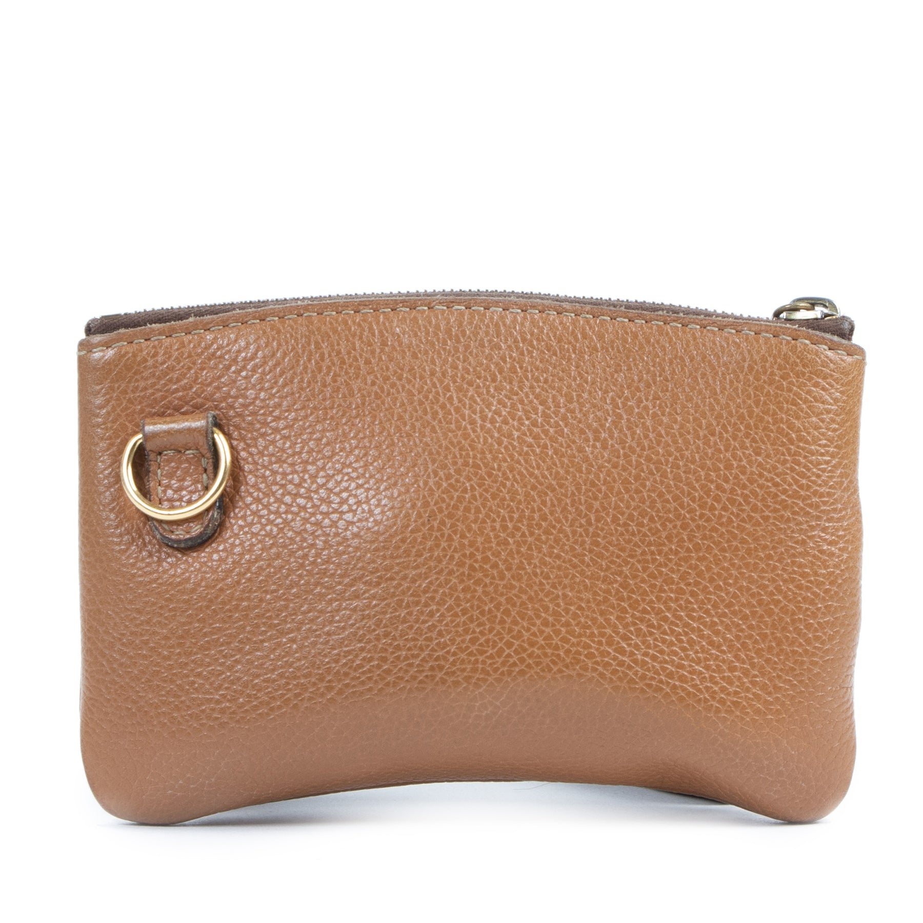 Authentic secondhand Delvaux Cognac Perforated Card Case pouch designer bags accessories fashion luxury vintage webshop safe secure online shopping