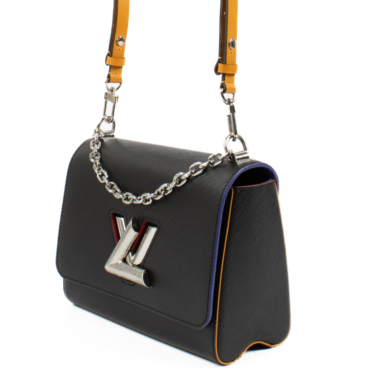 Louis Vuitton Sac Twist MM en cuir Épi noir