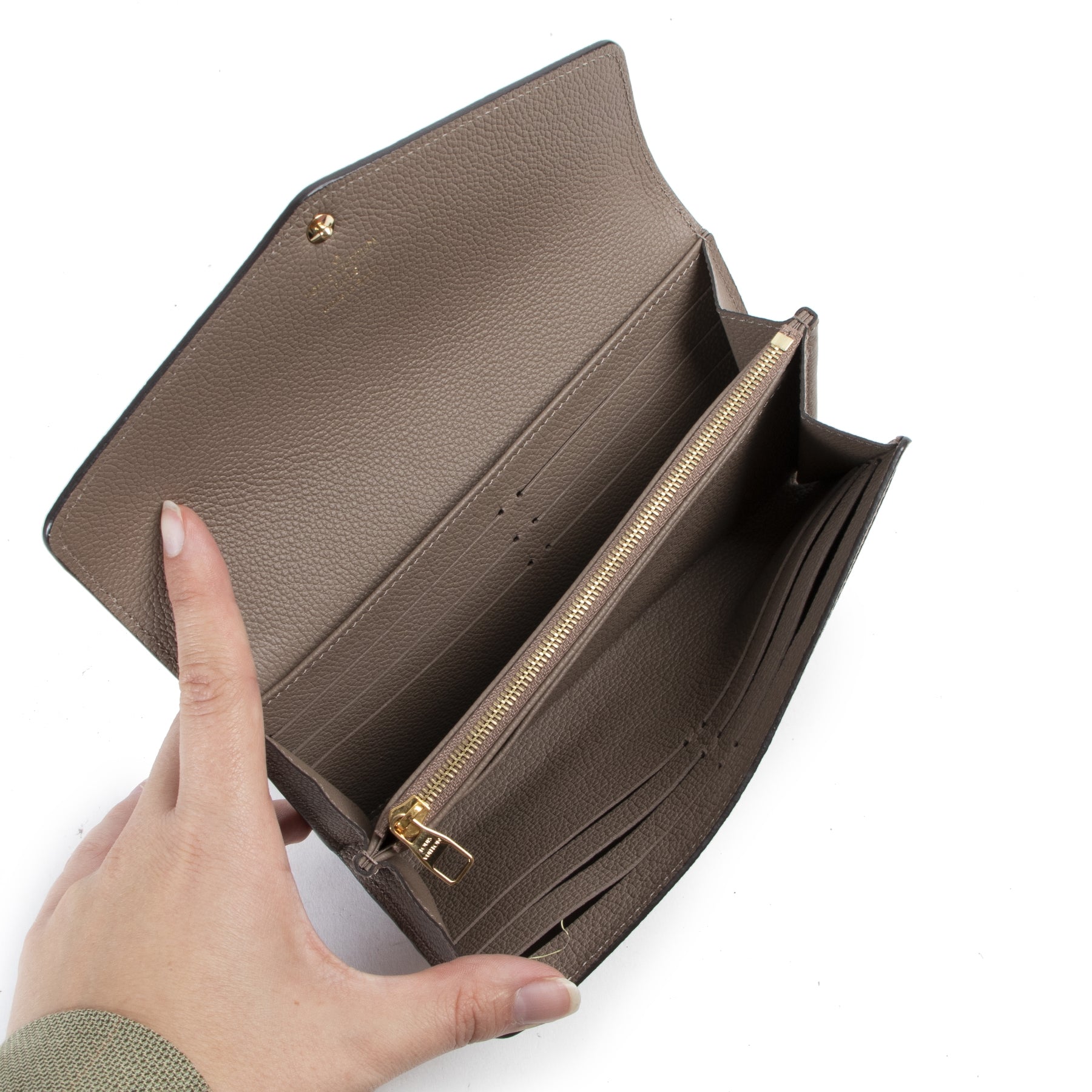 Louis Vuitton Sarah Empreinte Tourterelle Grey Wallet
