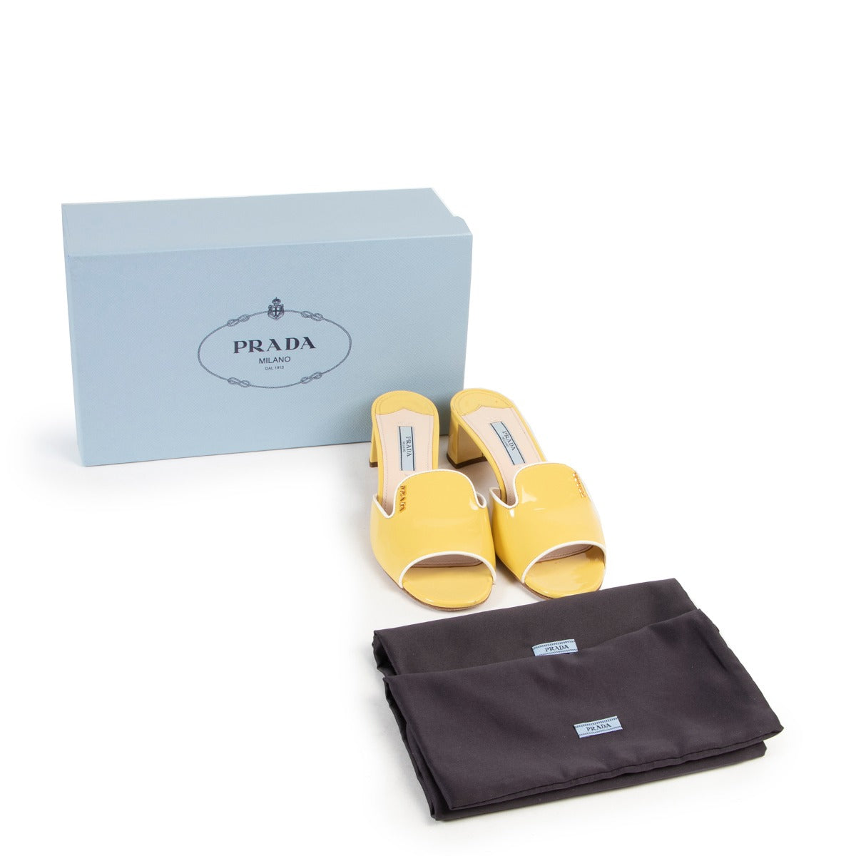 Prada heels yellow