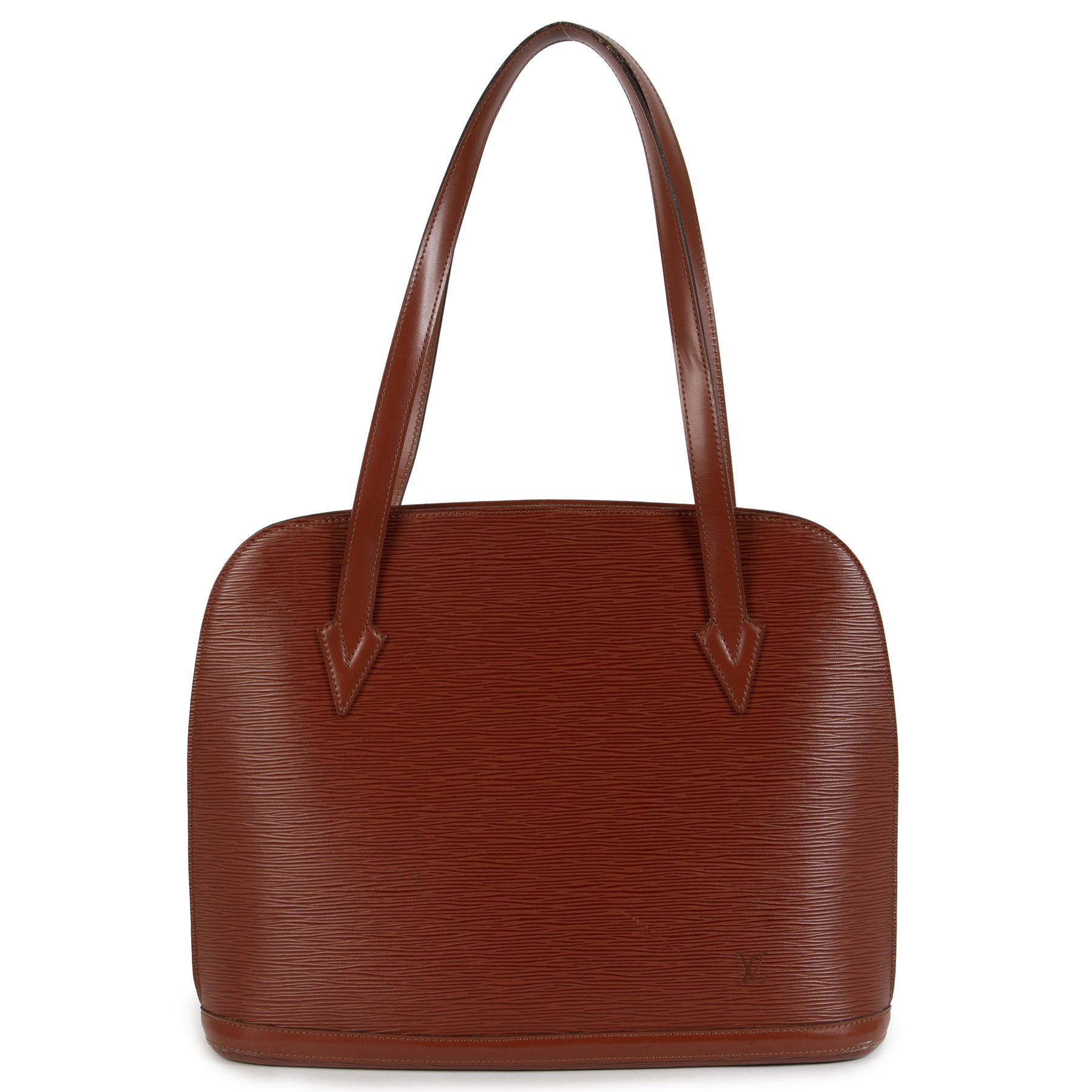 Authentieke Tweedehands Louis Vuitton Kenyan Fawn Epi Leather Lussac Tote Bag juiste prijs veilig online shoppen luxe merken webshop winkelen Antwerpen België mode fashion