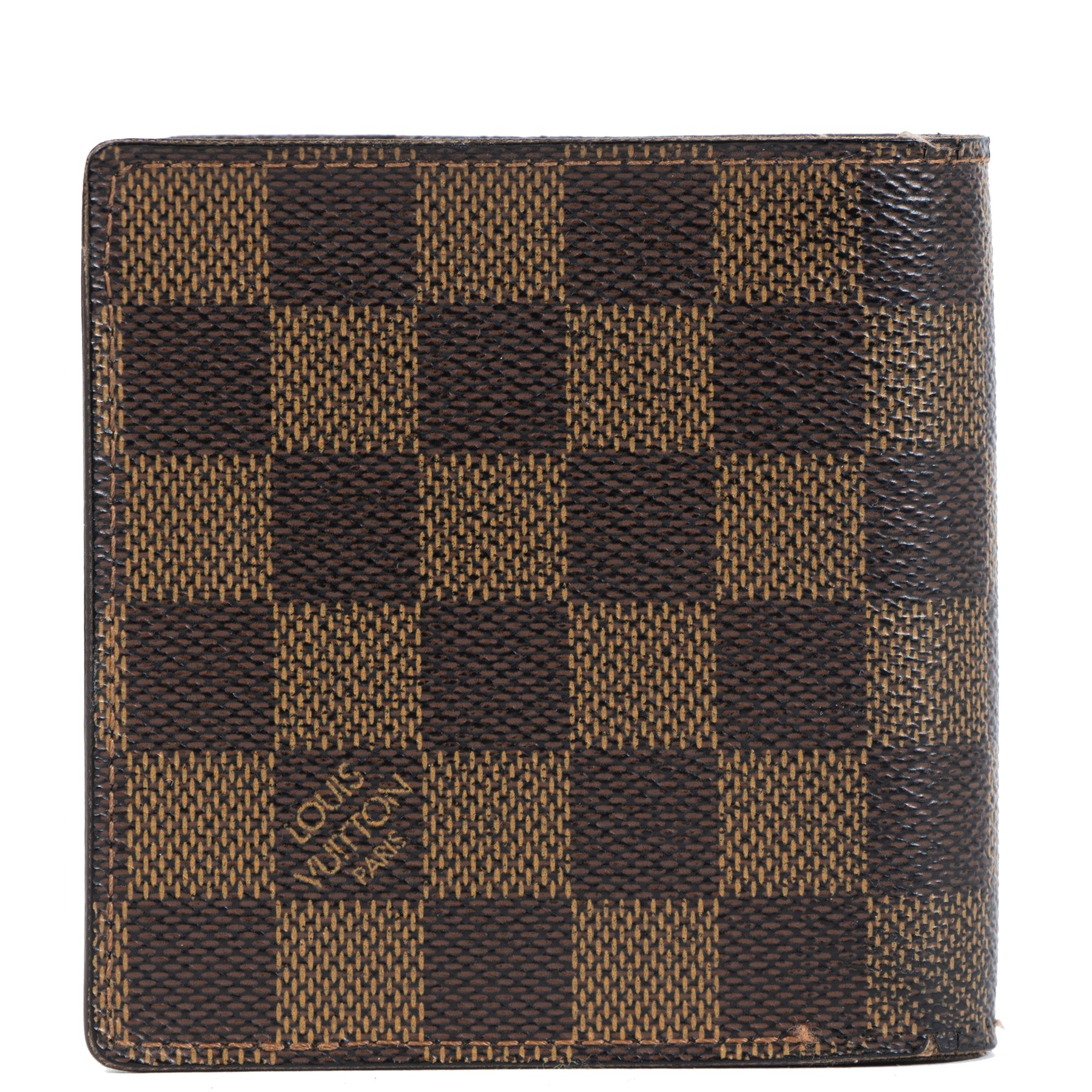 Authentieke tweedehands vintage Louis Vuitton Damier Ebene Wallet koop online webshop LabelLOV