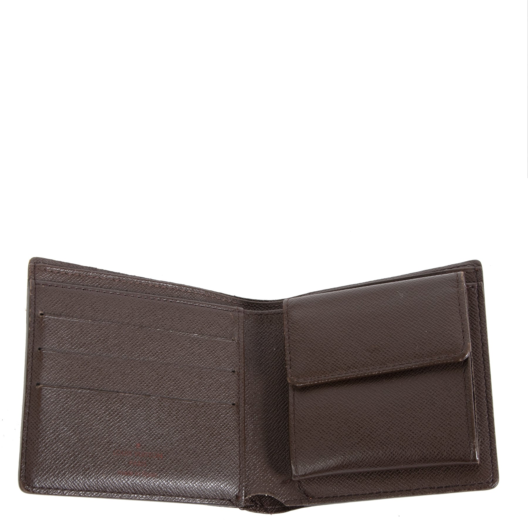 Authentique seconde-main vintage Louis Vuitton Damier Ebene Wallet achète en ligne webshop LabelLOV