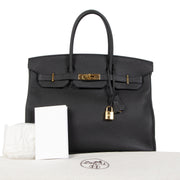 acheter en ligne seconde main As New Hermes Birkin 35 Black Togo GHW