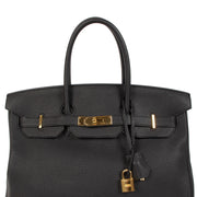 koop veilig online tegen de beste prijs jou tweedehands As New Hermes Birkin 35 Black Togo GHW