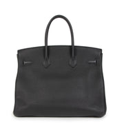 acheter en linge seconde main As New Hermes Birkin 35 Black Togo GHW