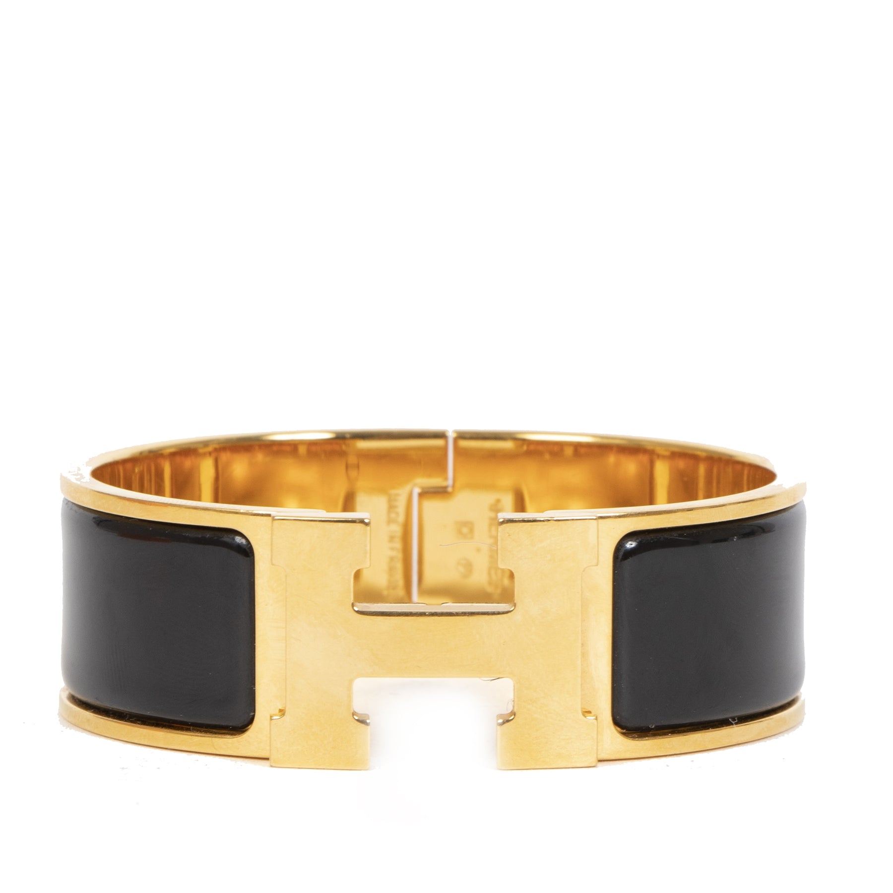 Hermès Black Clic Clac H Bracelet GHW kopen en verkopen aan de beste prijs online