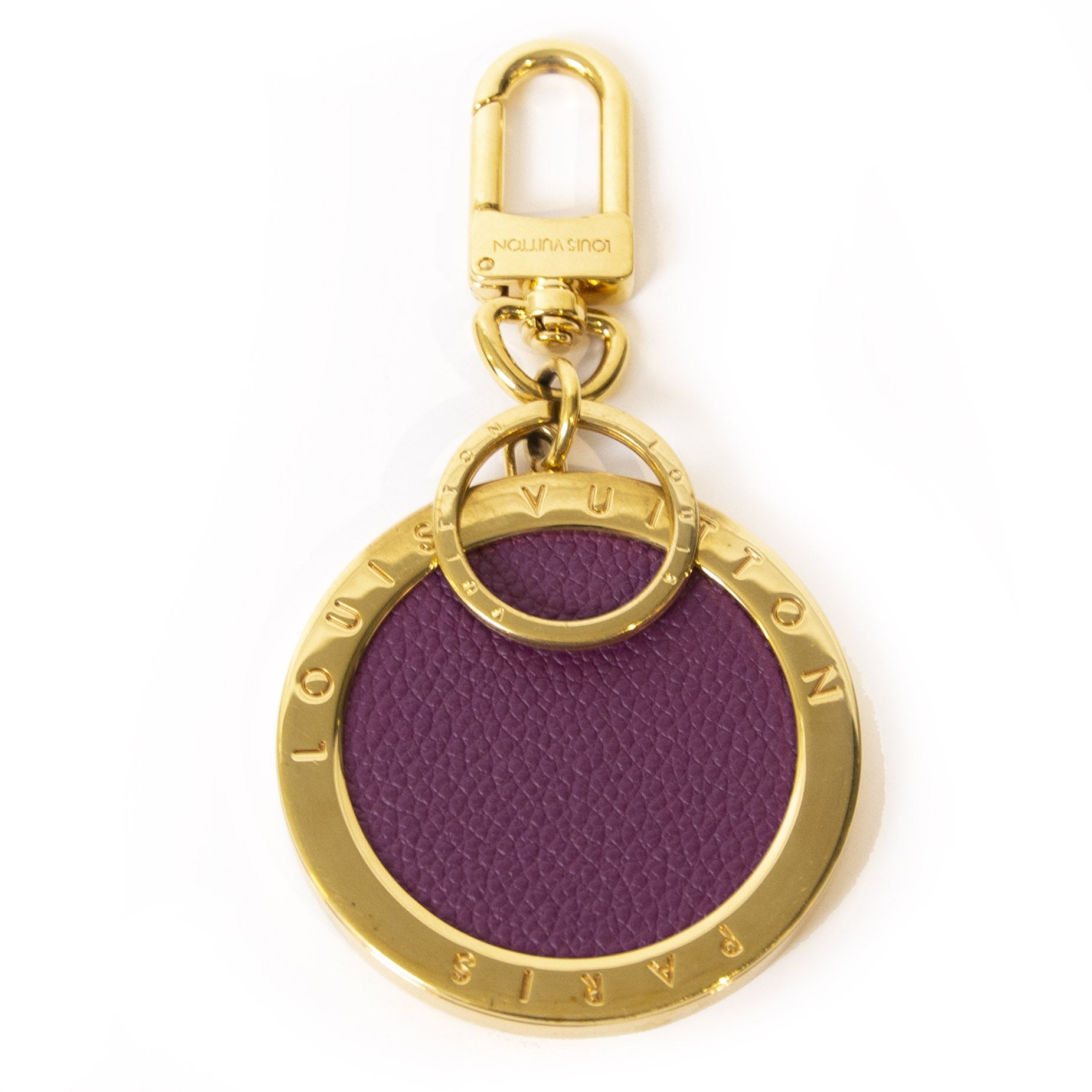 Authentieke Tweedehands Louis Vuitton Gold Purple Keychain juiste prijs veilig online winkelen webshop Antwerpen België shoppen mode luxe merken fashion