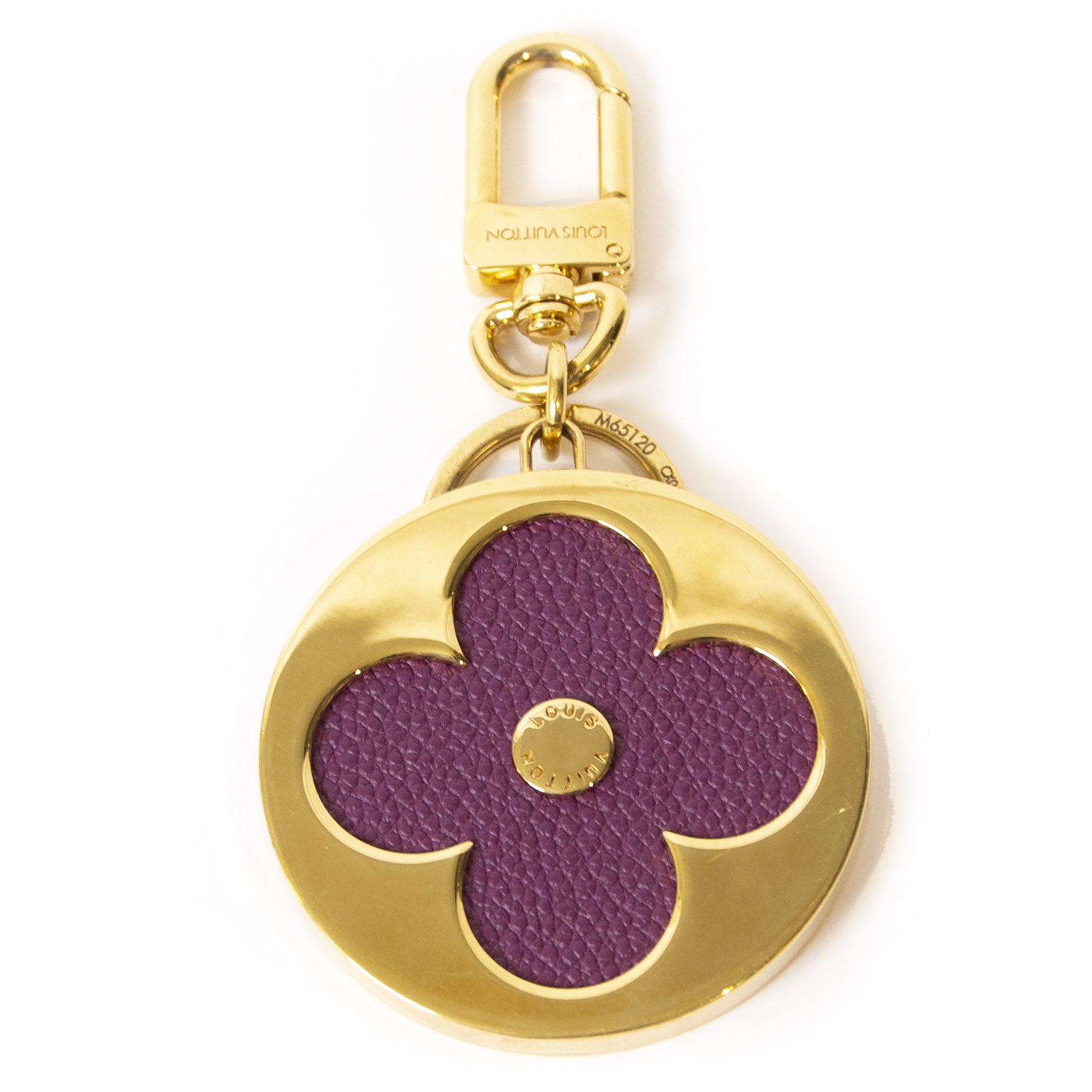 Authentieke Tweedehands Louis Vuitton Gold Purple Keychain juiste prijs veilig online winkelen webshop Antwerpen België shoppen mode luxe merken fashion