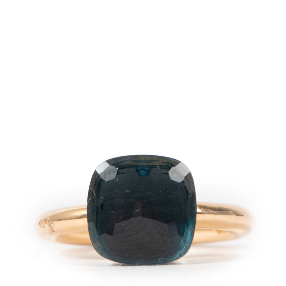 Pomellato Nudo Classic Rose Gold Blue London Topaz Ring
