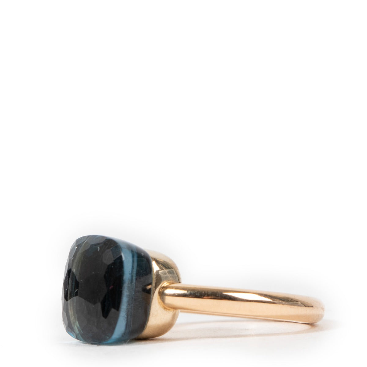 Pomellato Nudo Classic Rose Gold Blue London Topaz Ring