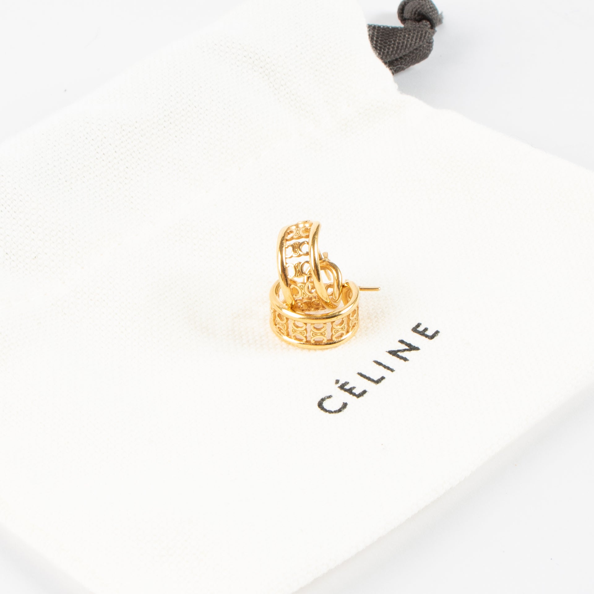 Celine Triomphe Hoop Earrings