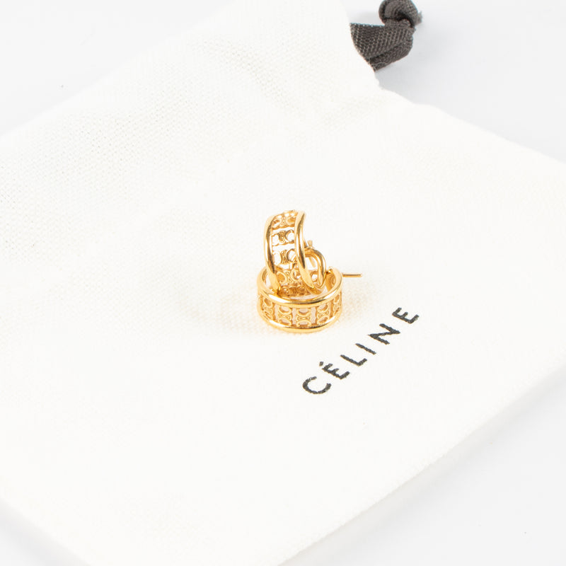Celine Triomphe Hoop Earrings