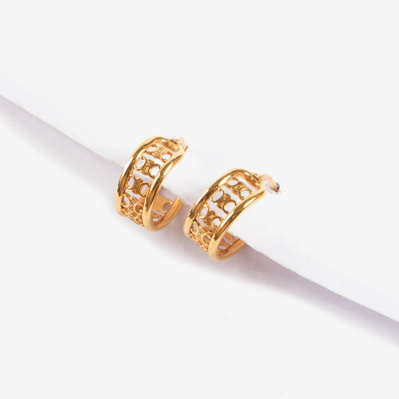 Celine Triomphe Hoop Earrings