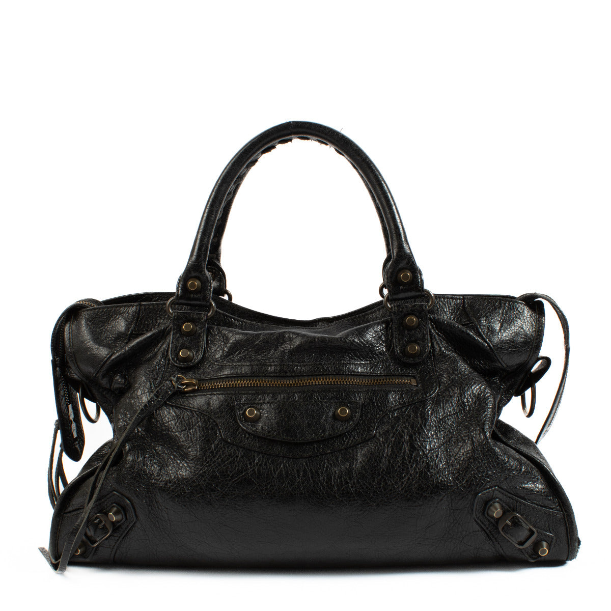 Balenciaga Black Leather City Bag