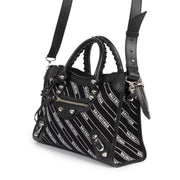 Balenciaga City S Black Leather And Logo Fabric Bag pour le meilleur prix chez Labellov