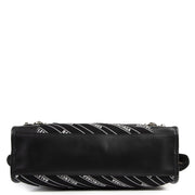 Balenciaga City S Black Leather And Logo Fabric Bag