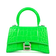 Balenciaga Neon Green Croco XS Shoulder Bag for the best price at Labellov secondhand luxury in Antwerp
