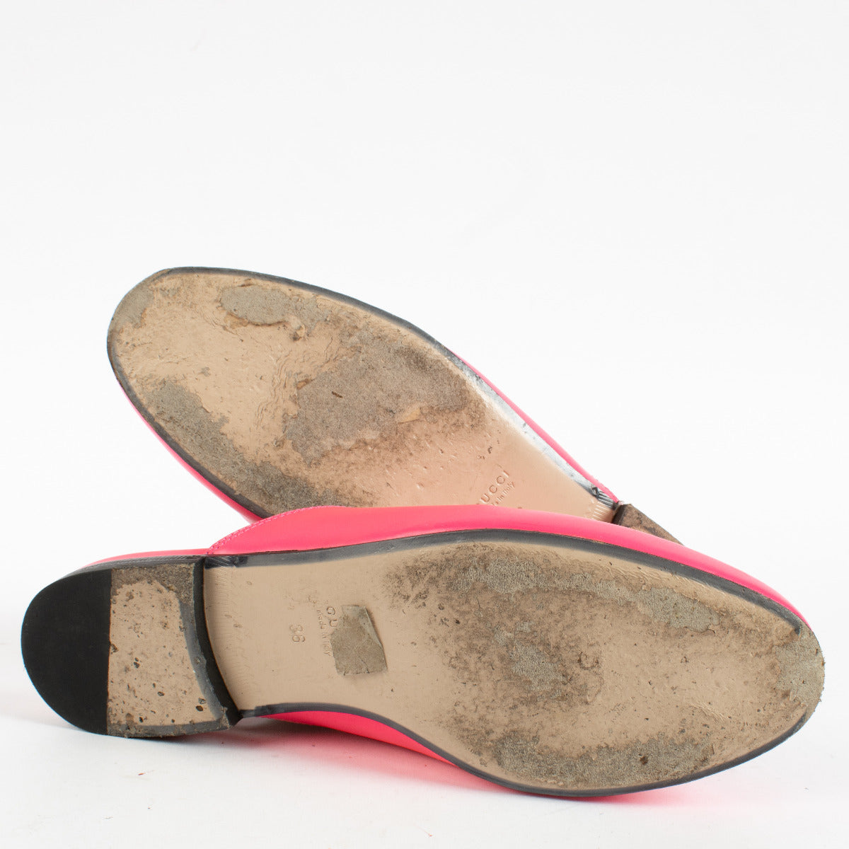 Gucci Fluo Pink Princetown Mules - size 36