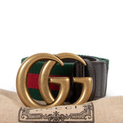 Gucci Brown Web Belt for the best price at Labellov secondhand designer bags and accessories for the best price online.