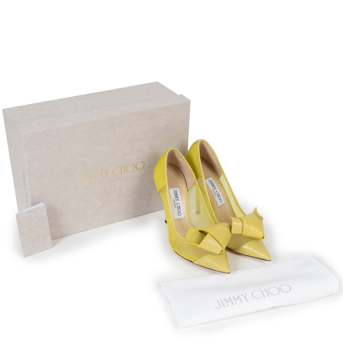 Jimmy Choo Yellow Lani 100 Pumps - size 37