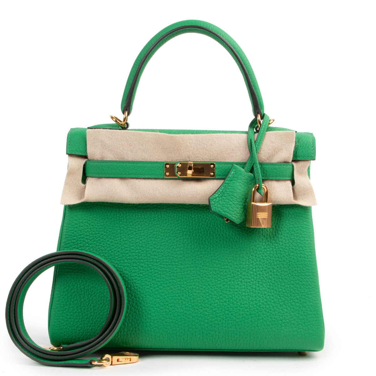 Hermès Kelly 25 Togo Bambou GHW