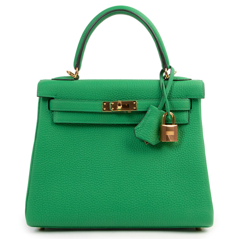 Hermès Kelly 25 Togo Bambou GHW