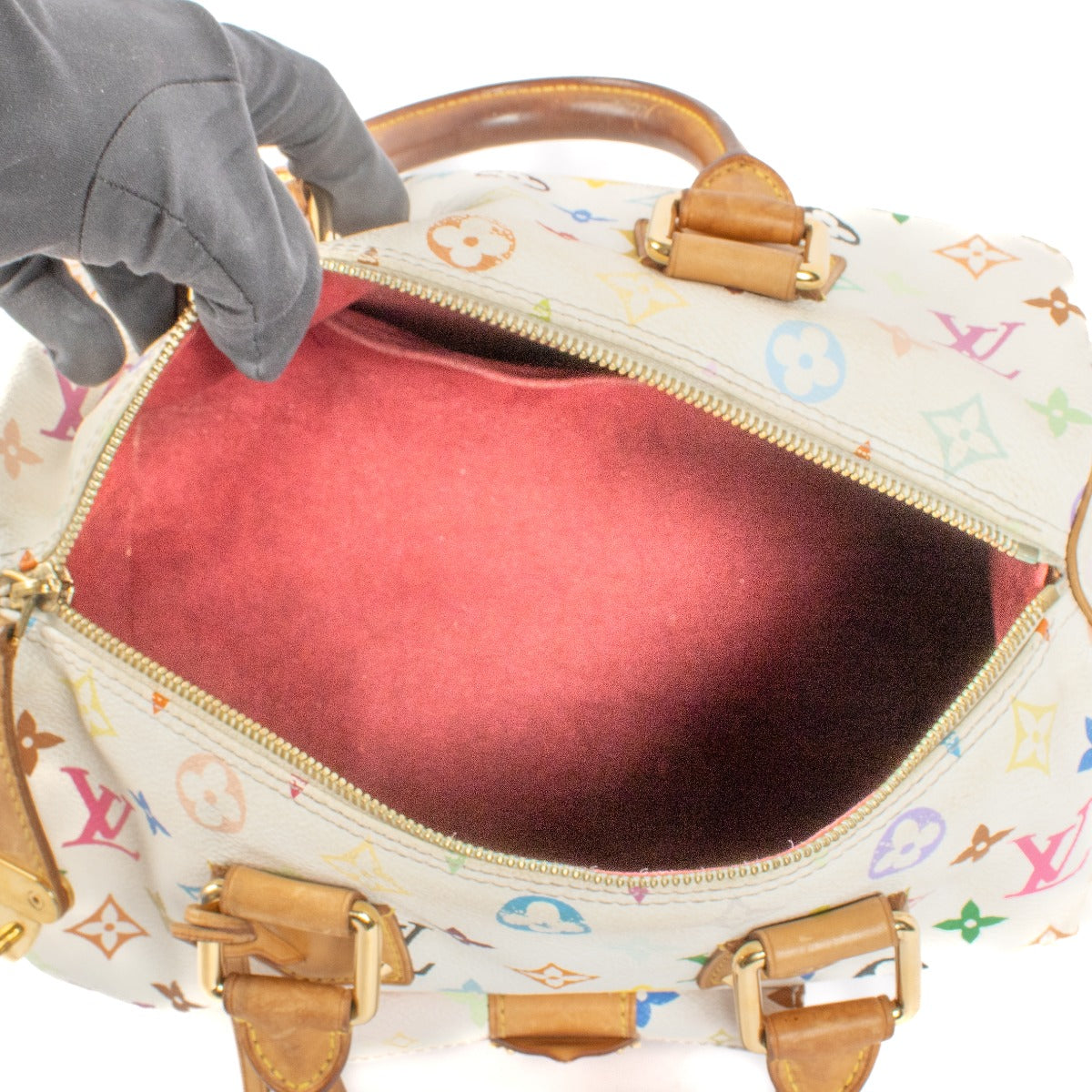 Louis Vuitton White Monogram Multicolore Speedy 30