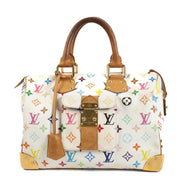 Vintage Second hand Designer Louis Vuitton White Monogram Multicolore Speedy 30 on www.labellov.com