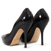 jimmy choo black python pumps now for sale at labellov vintage fashion webshop belgium