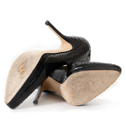 jimmy choo black python pumps now for sale at labellov vintage fashion webshop belgium