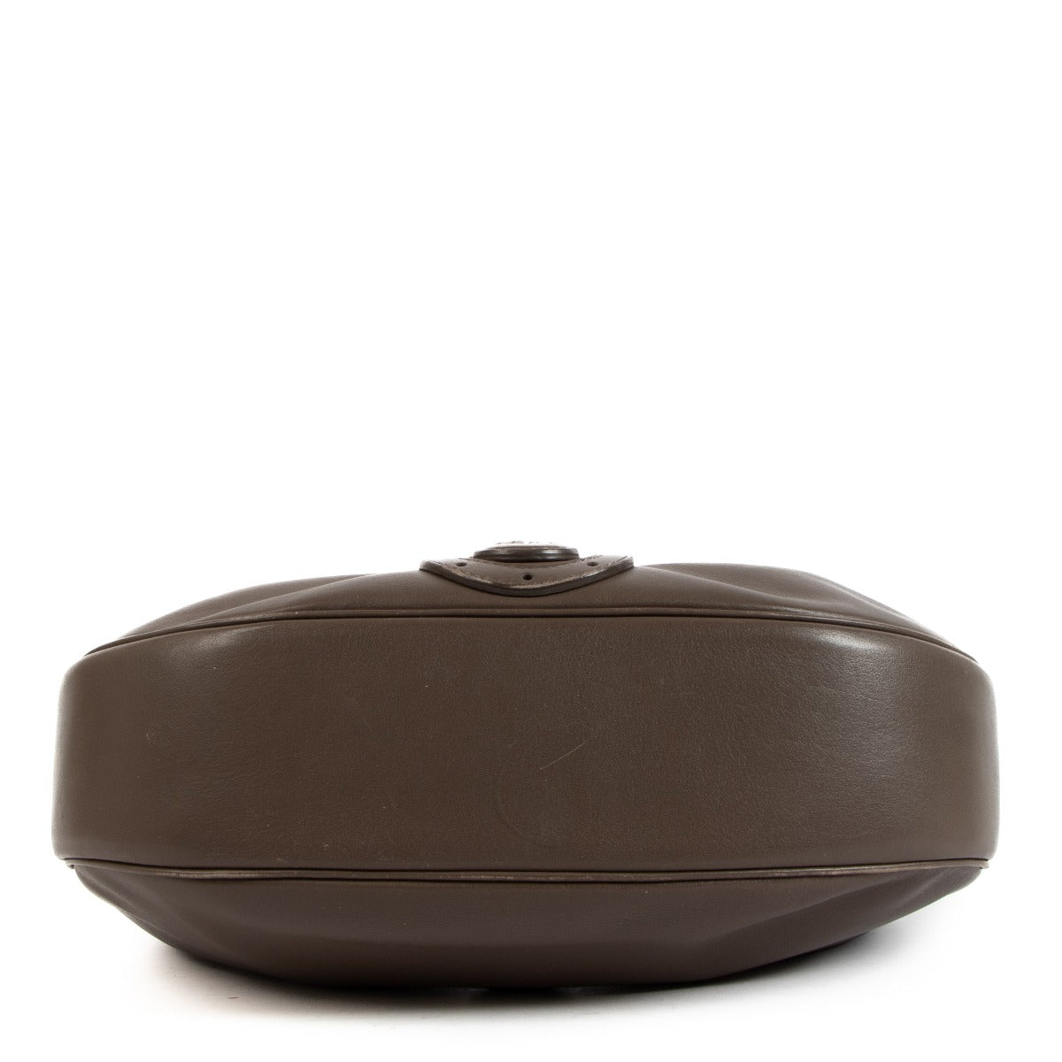 Sac porté épaule Delvaux Camille PM en cuir taupe