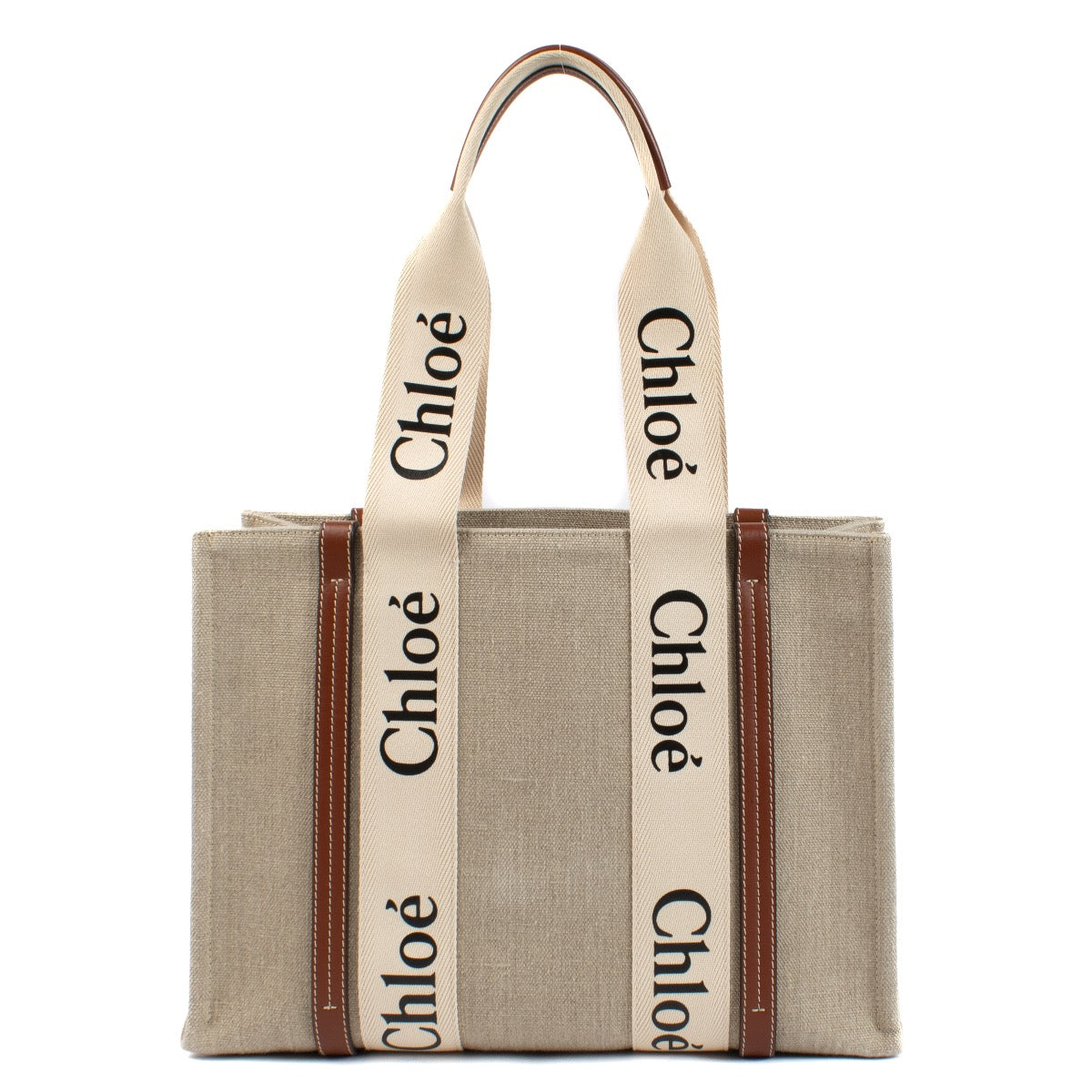 shop 100% authentic second hand Chloé Beige Woody Tote Bag on Labellov.com