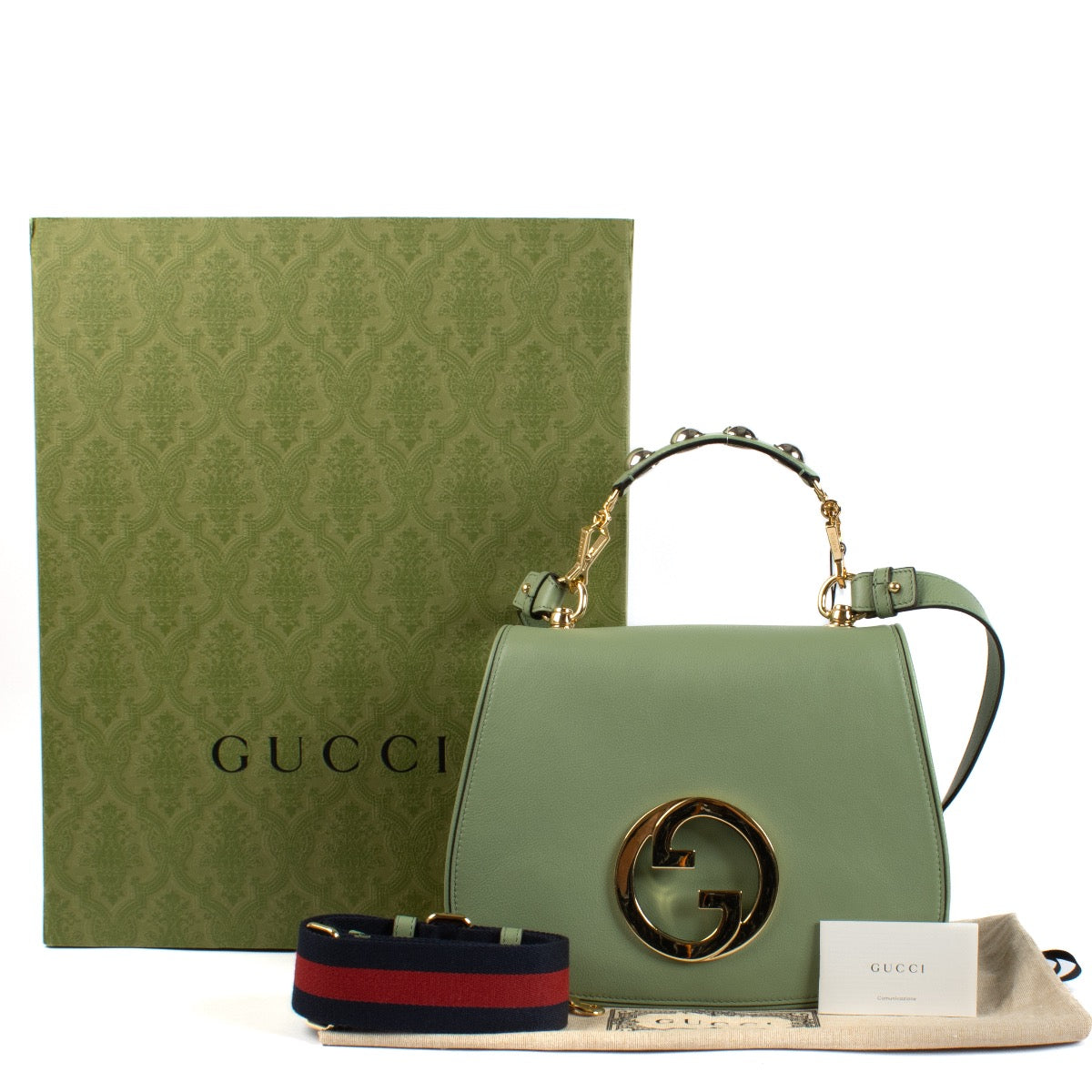 shop 100% authentic second hand Gucci Green Medium Blondie Bag on Labellov.com