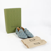 Authentic pre-loved Gucci New Jordaan GG Denim Loafers — Size 37.5 on Labellov.com