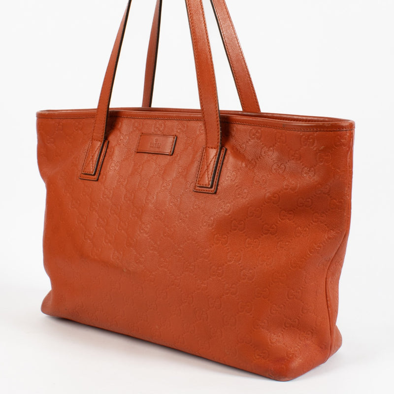 Gucci Orange Guccissima Tote Bag