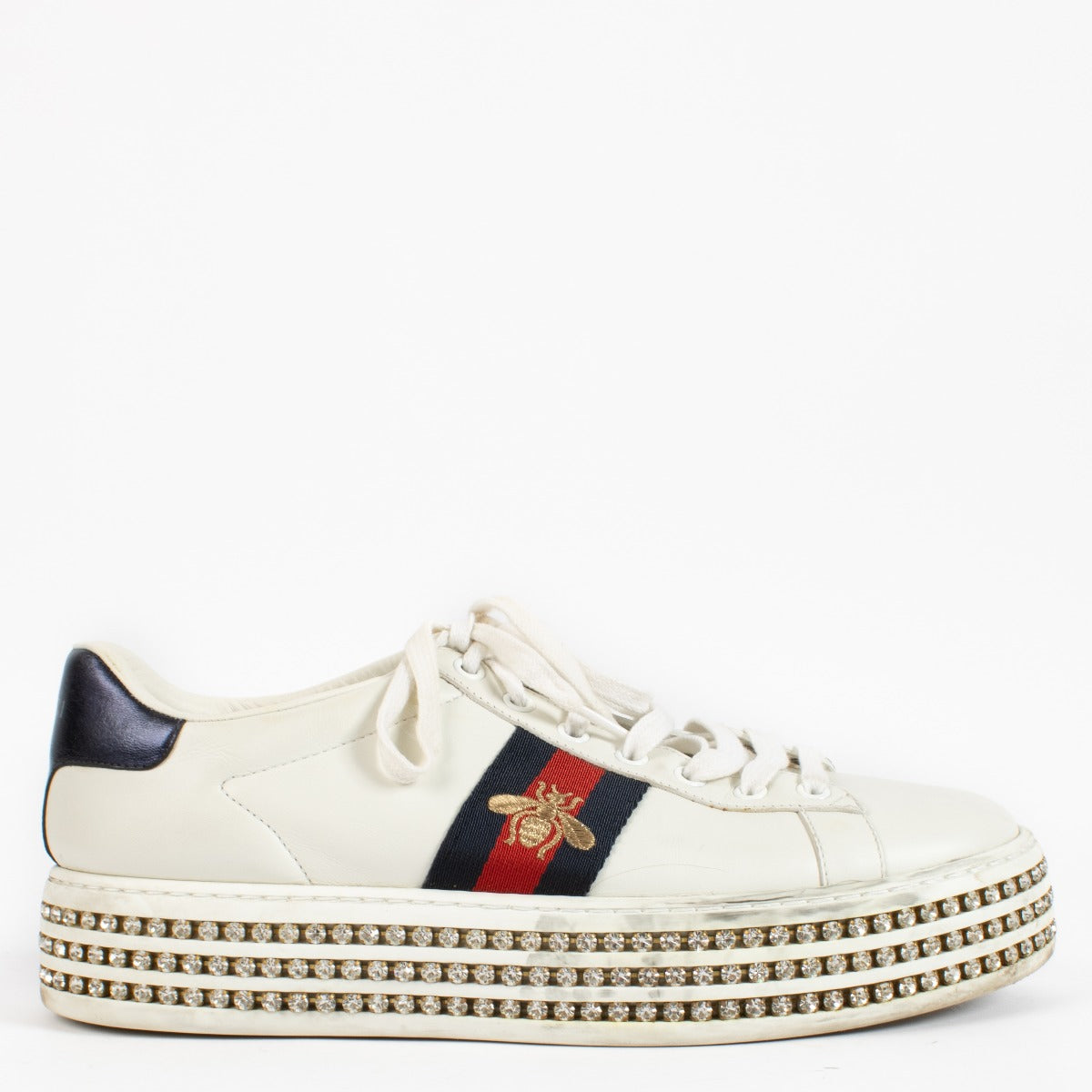 Gucci Crystal Platform Ace Sneakers - Maat 40