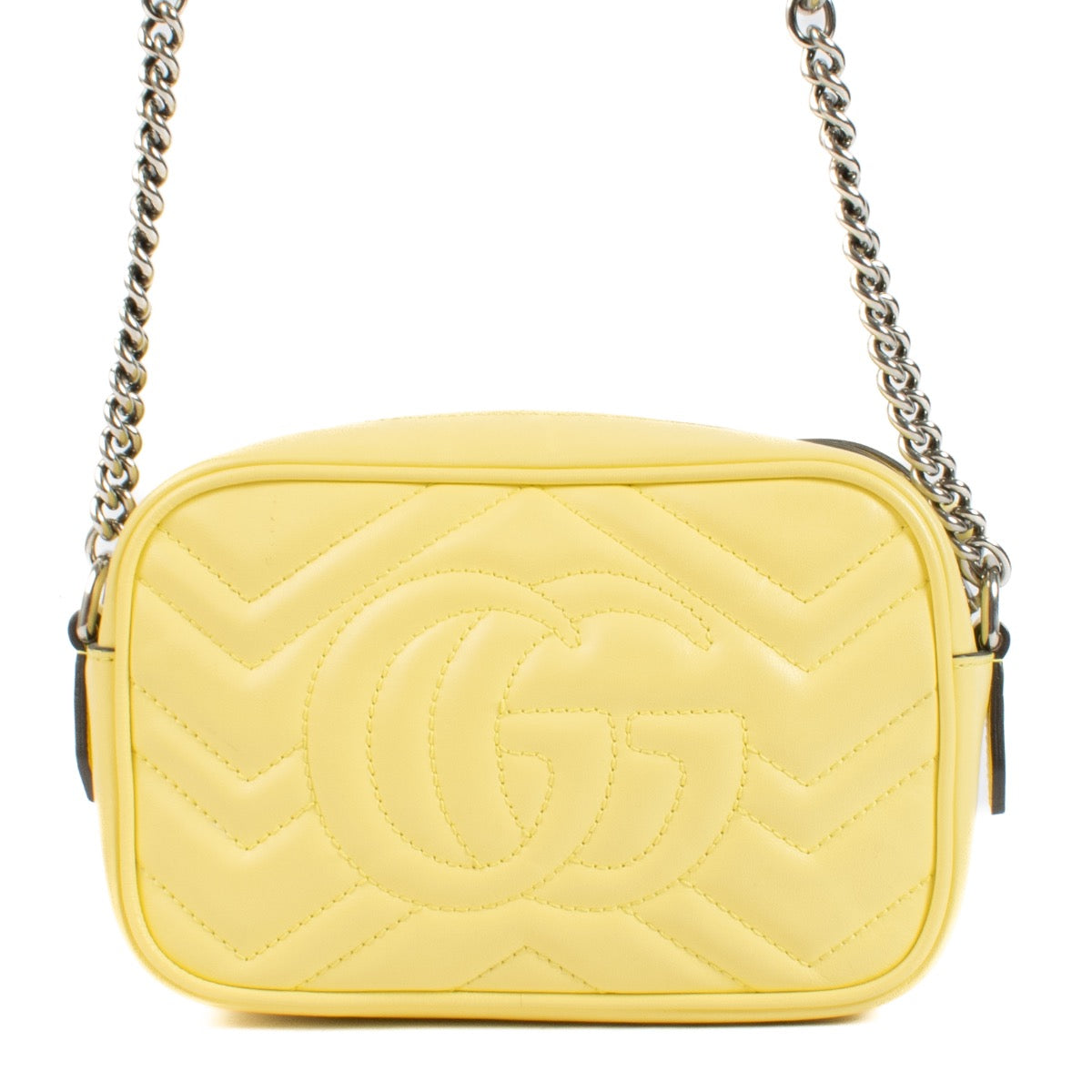 Sac bandoulière mini Gucci GG Marmont jaune