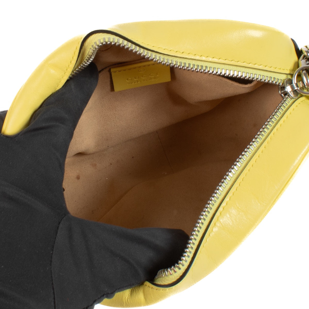 Sac bandoulière mini Gucci GG Marmont jaune