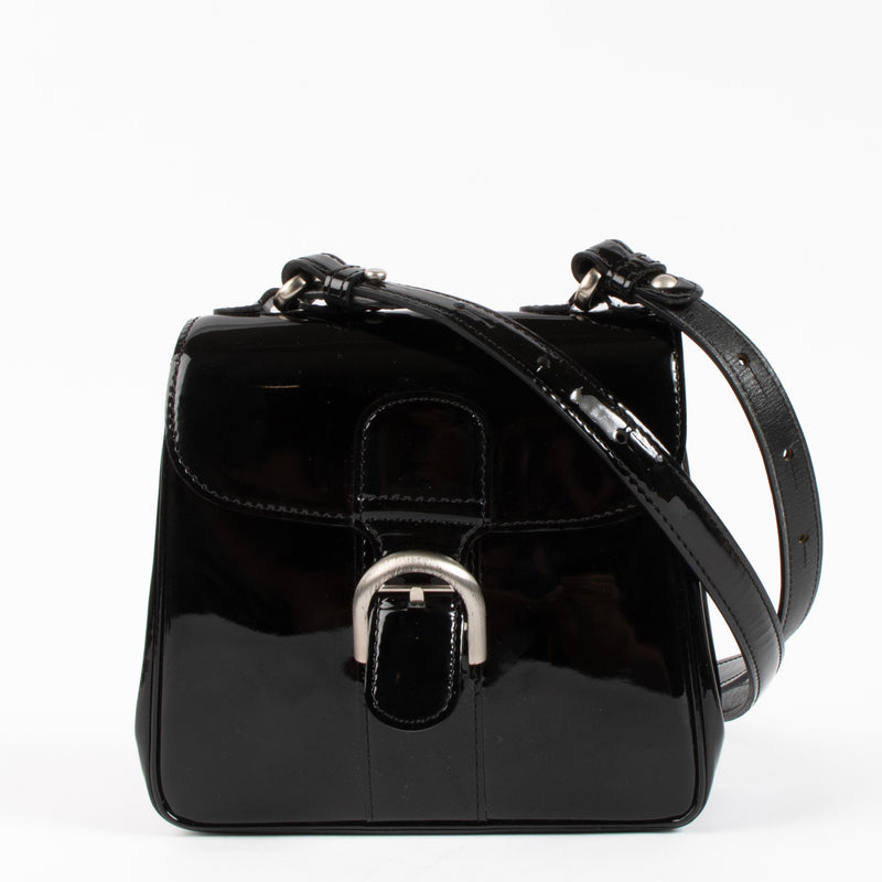 Delvaux Black Vernis Brillant XS Crossbody Bag