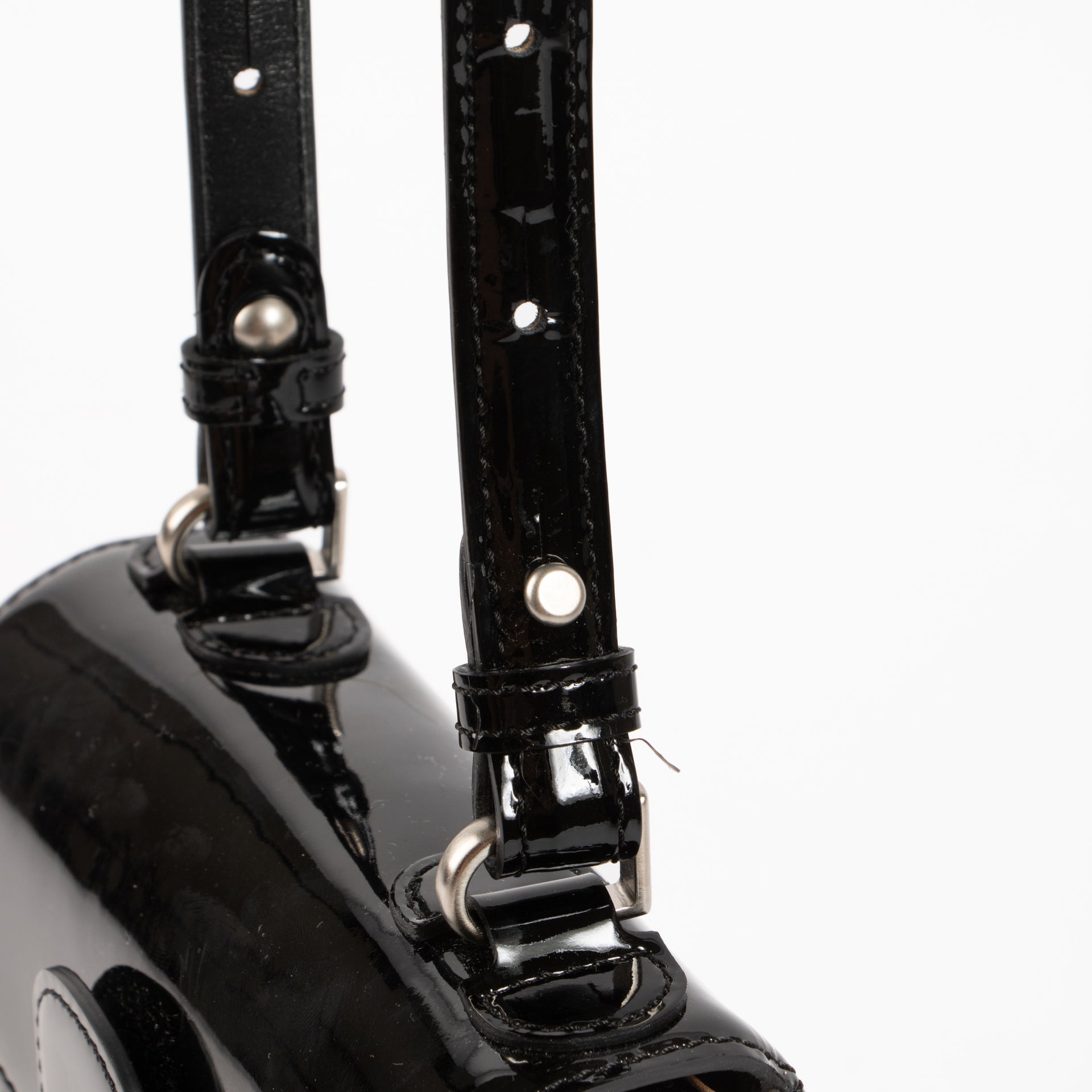 Delvaux Black Vernis Brillant XS Crossbody Bag