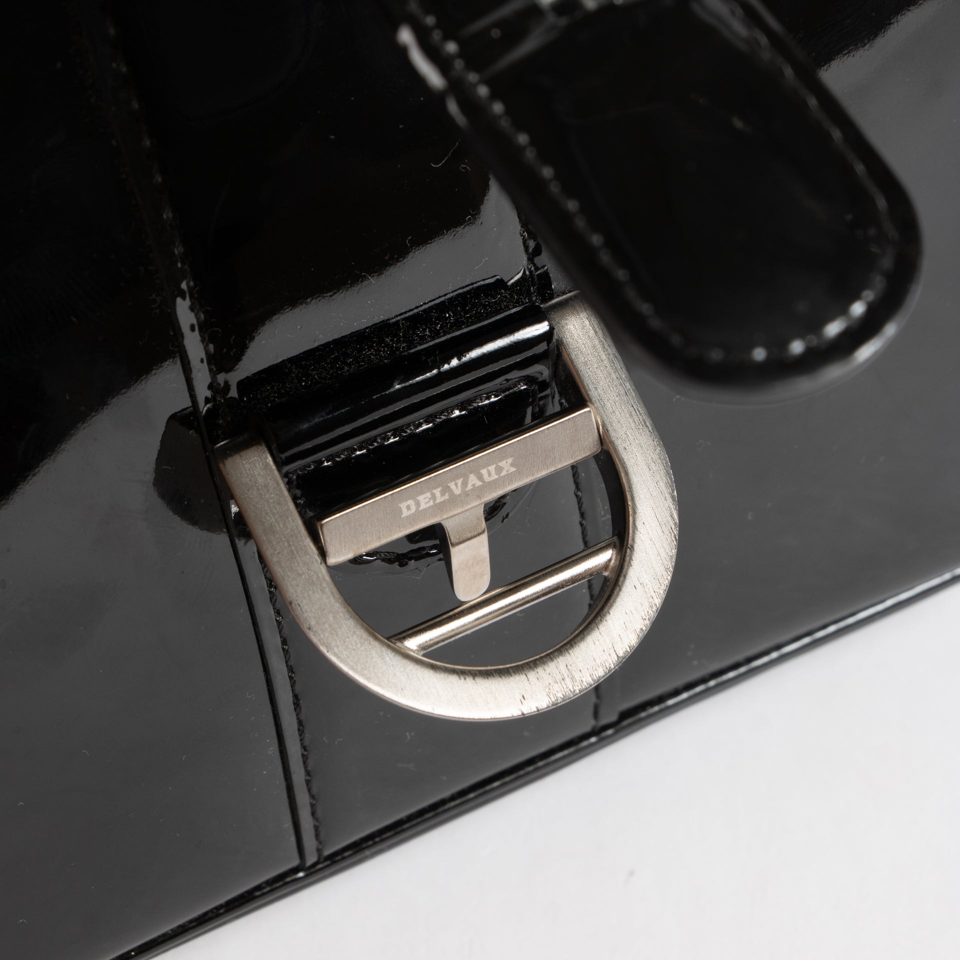 Delvaux Black Vernis Brillant XS Crossbody Bag