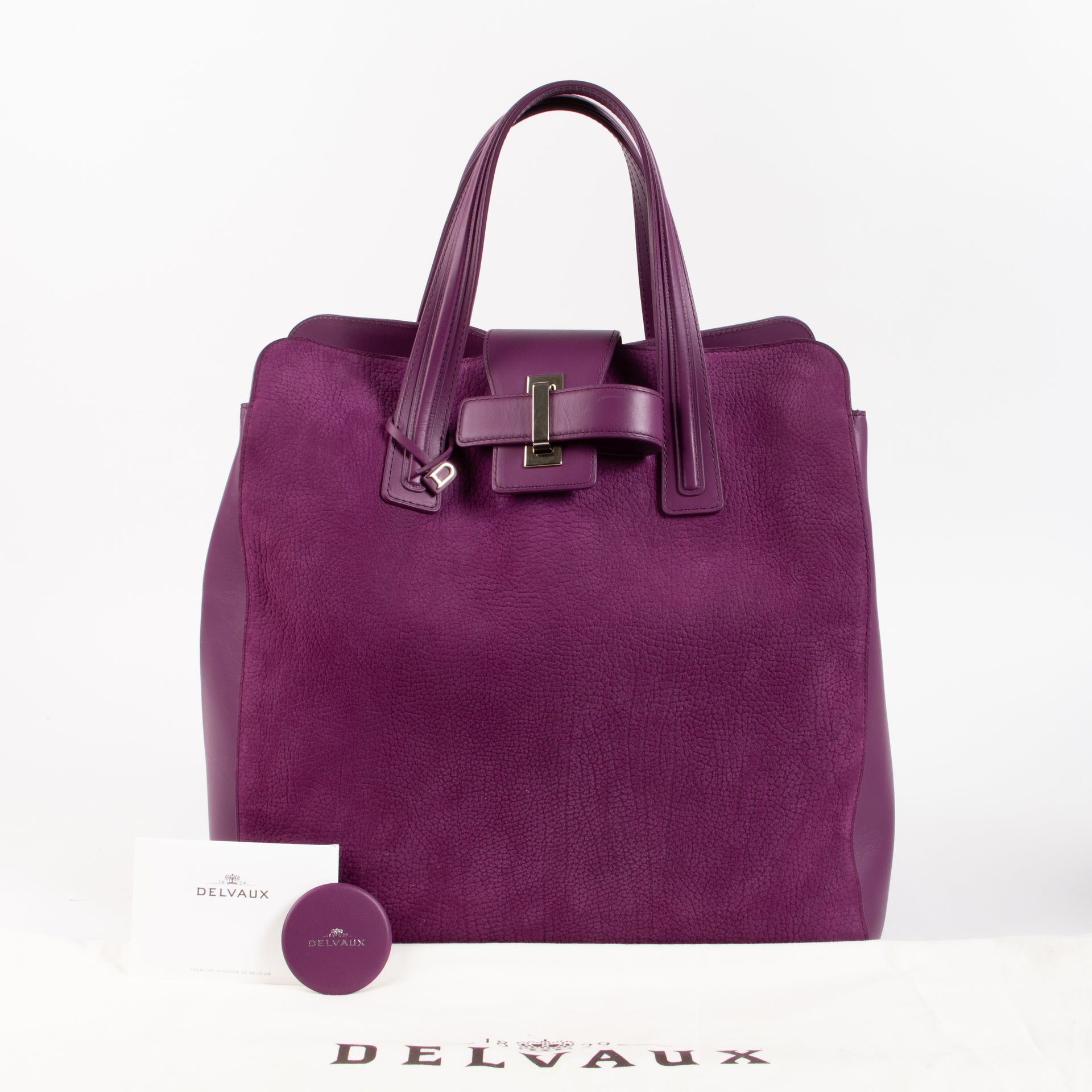 Delvaux Cardinal Santiag Nubuck Simplissime Tote Bag