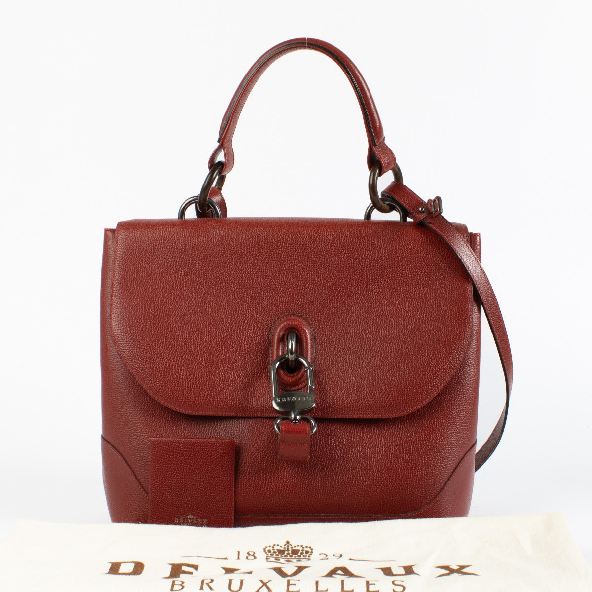 Authentic preloved Delvaux Red Leather Bag on Labellov.com