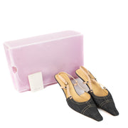 Miu Miu Denim Vintage Slingback Kitten Heels