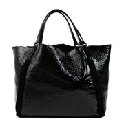 shop 100% authentic second hand Gucci Black Patent Leather Fur Trim Soho Bag on Labellov.com