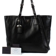shop 100% authentic second hand Prada Black City Calf Shopper on Labellov.com